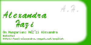 alexandra hazi business card